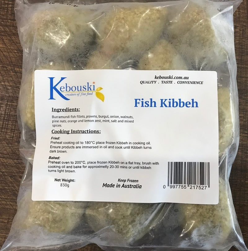 Fish & Prawns Kibbeh - Lrg, 12pcs