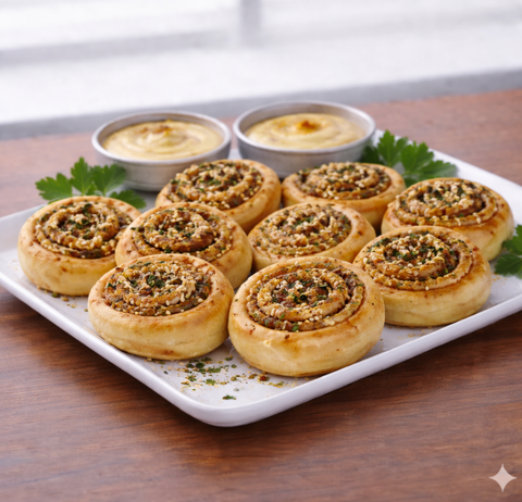 Mini Zaatar Scroll w/ Garnish | 1pc